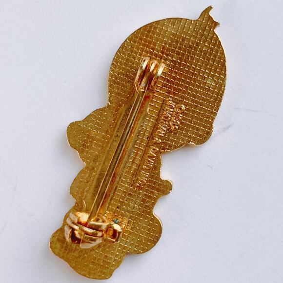 VTG Precious Moments Enamel Lapel Pin 80s Storybook Child Boy Teddy Bear Brooch - Picture 6 of 8